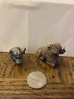Miniature Buffaloes-pewter & Resin