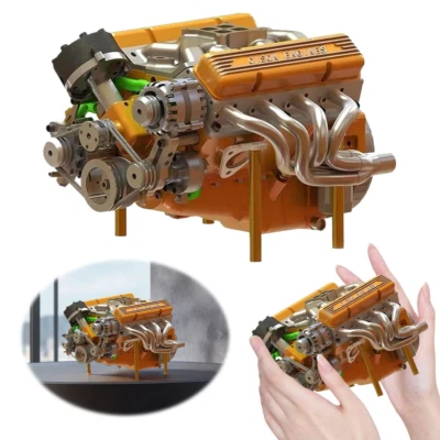 Kits de motor Mini V8 Kit de motor de gasolina V8 multiusos realista para niños juguete regalo - Imagen 1 de 4