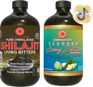 Soursop Bitters & Shilajit Bitters Bundle : Natural Complete Herbal Drink - Picture 1 of 12