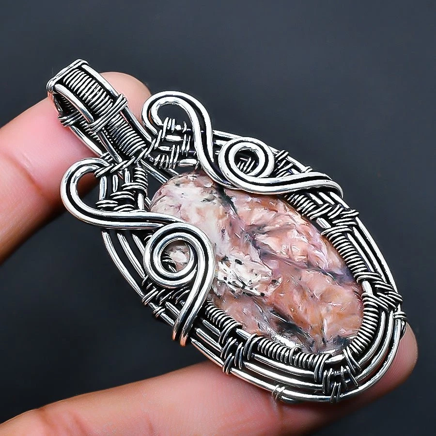 Colgante de joyería de piedras preciosas hecho a mano Charoite ruso 2,46" Foto 1 de 1