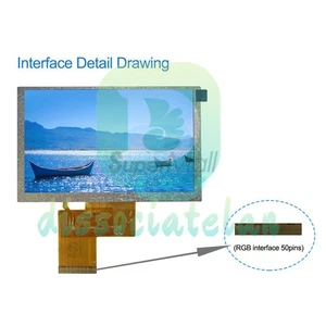 5.0" inch TFT LCD Color Screen IPS Display 800x480 60hz Full View RGB Interface - Picture 1 of 12