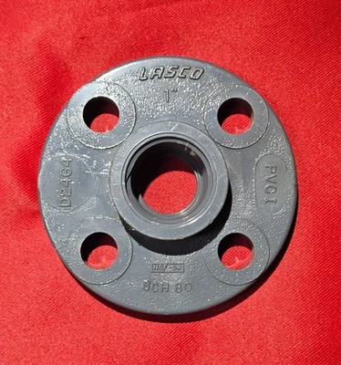 Lasco 1" PVC1 Flange Schedule 80, 150 PSI ASTM D2464, Grey - NEW - Image 1 of 3