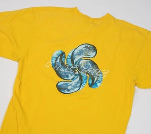 Vintage Nike Futuristic Y2K T-Shirt Men L Yellow Graffiti RARE Y2K Travis Liquid - Picture 1 of 14