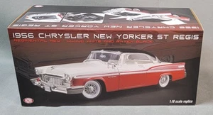 ACME 1:18 Scale 1956 CHRYSLER NEW YORKER ST REGIS Red & White DIECAST CAR - Picture 1 of 6