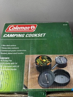 Coleman Commercial Grade Non Stick Heavy Duty Camping Cook Set 807-738T NEW - Image 1 of 4
