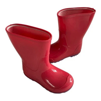 Rain Boots Toddler Pink Rubber Mid Calf Pull On Canada Size 7-8T - Image 1 of 4