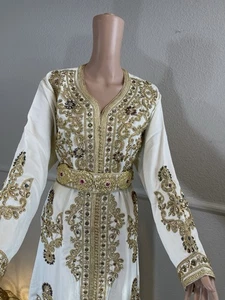Marokko Kaftan Araber Türkei Abaya Dubai Luxus Kleid Muslim Damen Gewand Islamisch - Bild 1 von 6