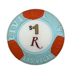 Riviera Hotel Casino Las Vegas Nevada Anfang der 1990er 1 $ Casino Chip Sammlung - Bild 1 von 4