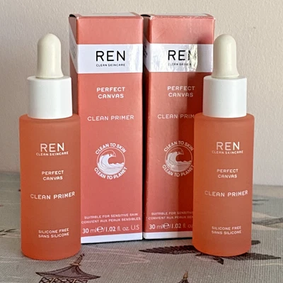 REN Clean Skincare Perfect Canvas Clean Primer 2x30ml Full Size NWB RRP£88 - Image 1 of 4