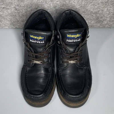 Wrangler Leather Boots Mens UK 8 EU 42 Black Rockport Style Good Condition. - Image 1 of 4