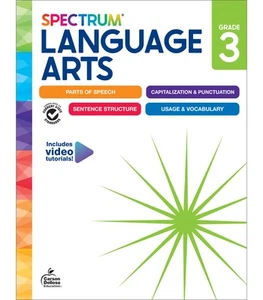 Spectrum Language Arts Workbook Grade 3 (192 pages) - Picture 1 of 4