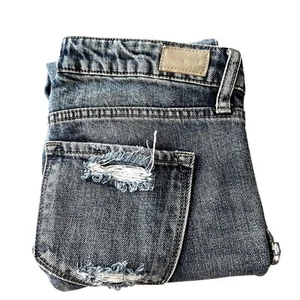 DEAR JOHN Distressed Patched Madison Girlfriend Medium Wash Jeans Womens 24 - Picture 1 of 8