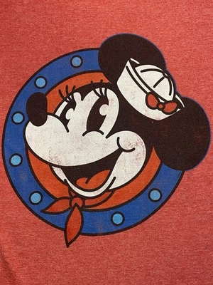 Camiseta de manga corta roja cuello redondo gráfico ojo de buey marinero talla 2XL de Minnie Mouse Foto 1 de 4