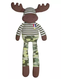 Apple Park Organic Farm Buddies Marshall Moose Plush Rattle NEW Stuffed Animal - Picture 1 of 3