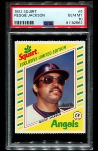 1982 SQUIRT #5 REGGIE JACKSON ANGELS HOF PSA 10 MINT - Picture 1 of 2