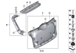 Mini Paceman R61 Trunk Boot Lid Interior Upper Trim Panel 9809040 - Picture 1 of 2