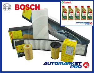 KIT FILTRI TAGLIANDO BOSCH BMW SERIE 3 E46 320D DIESEL + OLIO CASTROL 5W30 - Foto 1 di 1