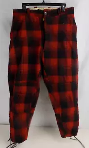 Woolrich Vintage 50s Buffalo Plaid Lumberjack Hunting Pants Ankle Lace ~34X36 - Picture 1 of 4
