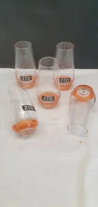 5 vasos de vodka ZEO Born in Russia con base naranja de vidrio - Imagen 1 de 6