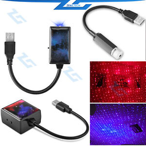 USB Car Accessories Interior Atmosphere Star Sky Lamp Ambient Night Lights US