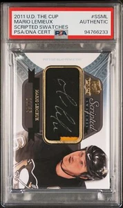 2011 Upper Deck The Cup Scripted Swatches #SSML Mario Lemieux AU PSA authentique - Photo 1 sur 2
