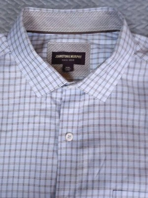 Johnston & Murphy Men's Size XXL Large Blue Plaid Button Up Long Sleeve - Image 1 of 4