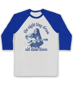 Joan Baez Folk Rock Night They Drove Old Dixie Down 3/4 Sleeve Baseball Tee - Picture 1 of 12