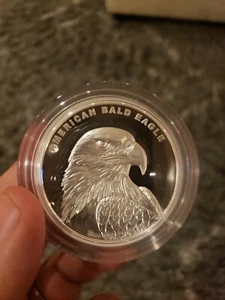 American bald eagle High Relief 5oz Silver Coin with C0A #495 & box 🔥  - Picture 1 of 12