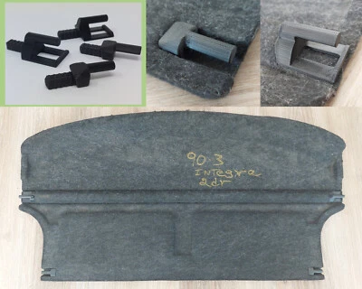 Brackets for 1990-1993 Acura Integra Rear Cargo Cover trunk shelf lid trim 91 92 - Image 1 of 4