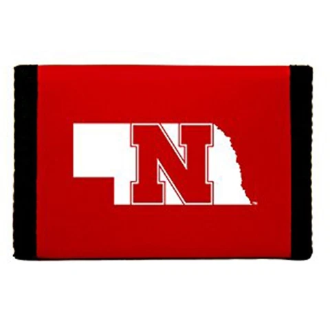 Nebraska Cornhuskers Nylon Tri-Fold Wallet Cover