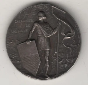 VAUD SVIZZERA MEDAGLIA ARGENTO 1900 CARABINIERI LAUSANNE 75 ANNI (MM.28) #MD233 - Imagen 1 de 2