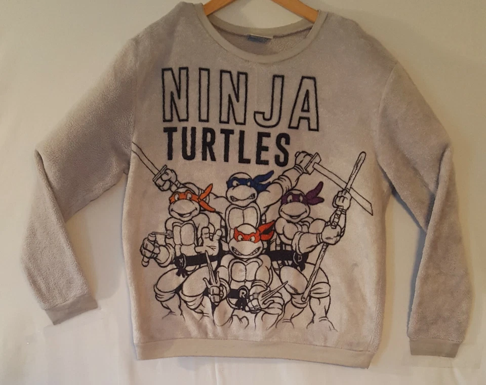 Nickelodeon Teenage Mutant Ninja Turtles Boys Long Sleeve T-Shirt Gray Size L 11 - Image 1 of 4