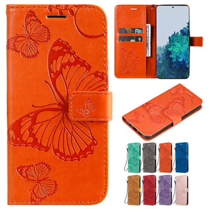 For Samsung Galaxy S24 Ultra S23+ Butterfly Wallet Flip Leather Stand Card Case - Picture 1 of 60