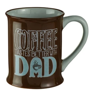 Father Coffee Cup Large Ceramic Mug ~ Coffee Tastes Better with Dad - Picture 1 of 2