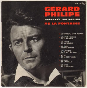 GERARD PHILIPE "LES FABLES DE LA FONTAINE" EP 1965 PATHE EA 111 - Picture 1 of 4