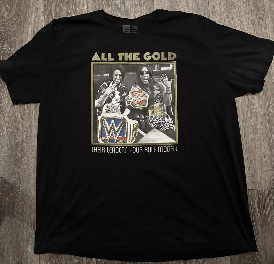 Camiseta de Lucha Libre WWE Authentic Wear Bayley & Sasha Banks Negra Talla 4XL Foto 1 de 4