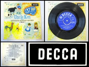 Uncle Ken Sings Favourite Nursery Rhyme No.2 Children Kids 7" 45rpm Record Vinyl - Picture 1 of 4