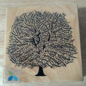 2013 Moments Holzstampfer = Stammbaum 3" x 3" Neu - Bild 1 von 1