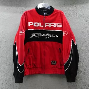 Vintage Polaris Racing Jacket Adult Medium Red Snowmobile Y2K Pure Men's - Picture 1 of 12