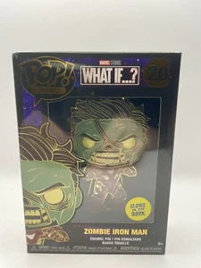 Funko Pop Pin Zombie Iron Man Marvel What If Enamel Pin Glow in the Dark #20 - Foto 1 di 5