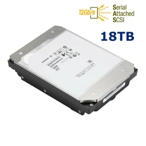 ✅ Unidad de disco duro de servidor Toshiba HDD 18 TB SAS 12 G MG09SCA18TE 3,5 512 MB CMR 24/7 - Imagen 1 de 1