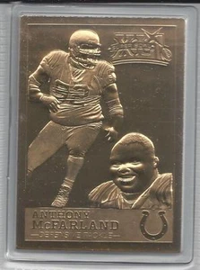 Anthony McFarland 2007 Danbury Mint Colts Super Bowl 41 XLI 22kt Gold Card - Picture 1 of 1