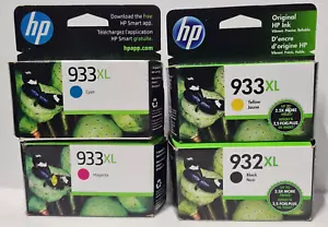 HP 932XL & 933XL Genuine Ink -You choose colour Black, Cyan, Yellow, Magenta New - Picture 1 of 9