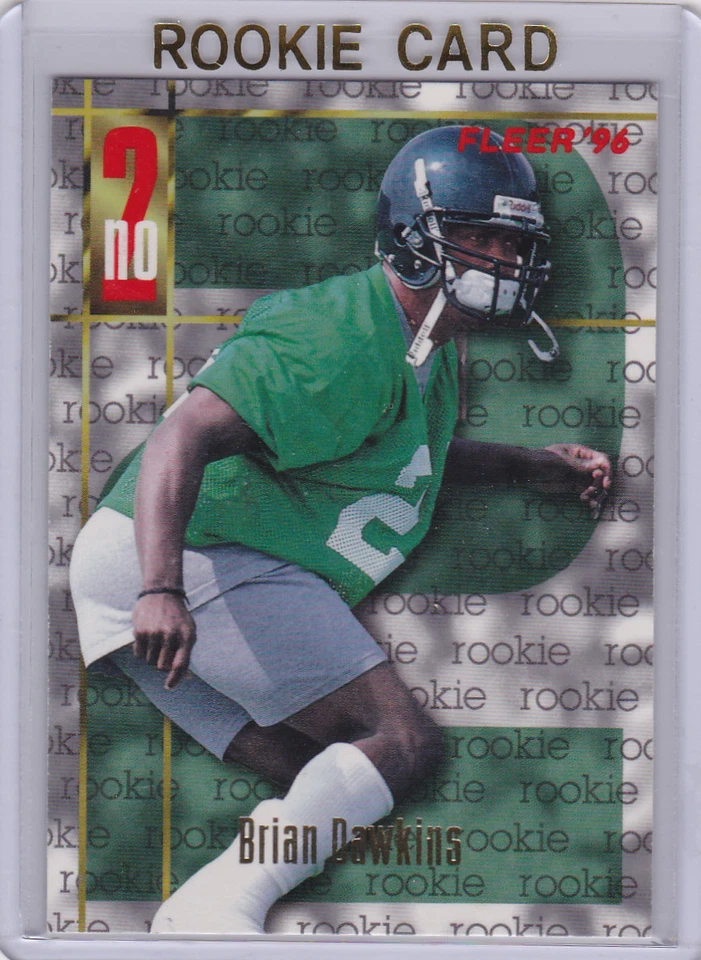 BRIAN DAWKINS ROOKIE CARD 1996 Fleer RC Football Philadelphia Eagles BRONCOS! - Image 1 of 2