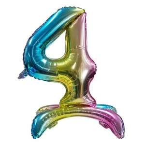 Realmax Globo de Aluminio Diseño Degradado Arcoiris Standing Number 4 (SG20326) - Imagen 1 de 1