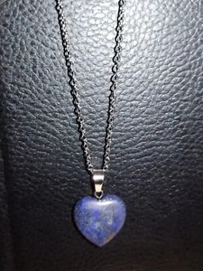 LAPIS LAZULI GEMSTONE NECKLACE PENDANT REIKI SHAKRA HEALING - Picture 1 of 12