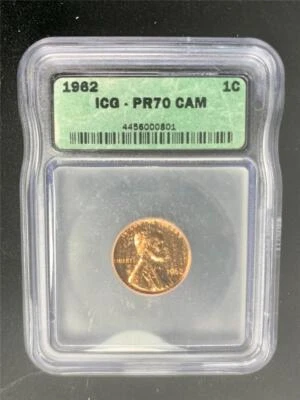 1962 LINCOLN CENT PROOF 1C PR70 CAM ICG; SKU 3378 - Image 1 of 2
