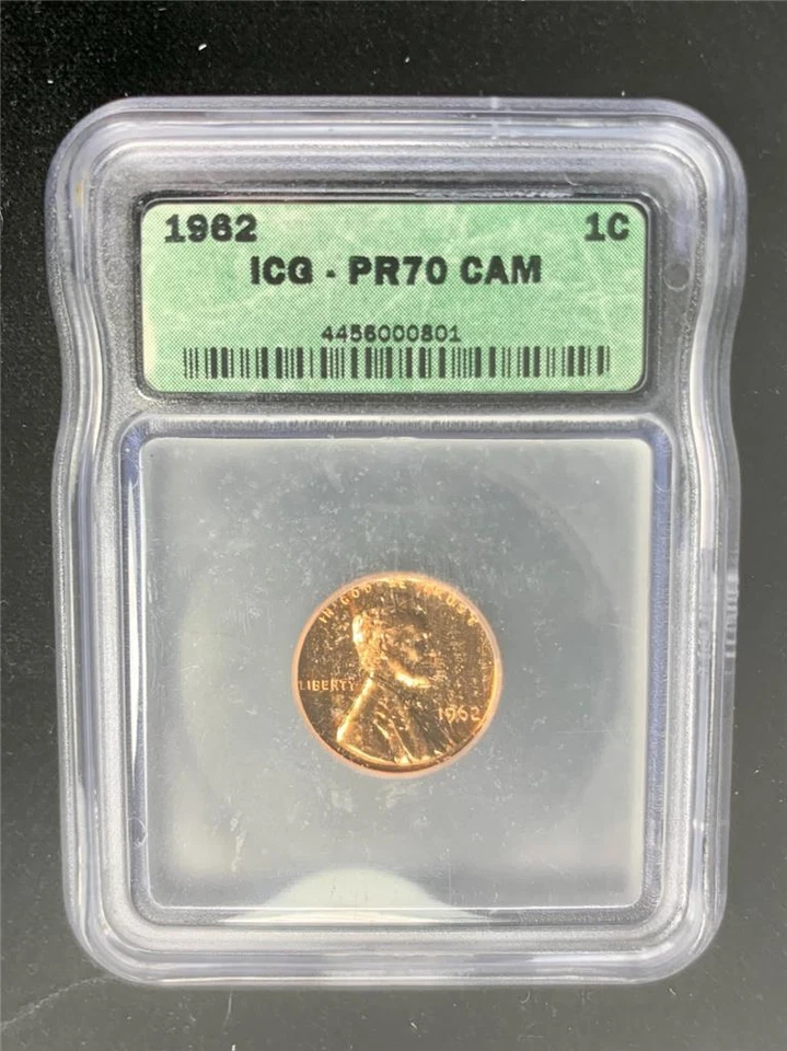 1962 LINCOLN CENT PROOF 1C PR70 CAM ICG; SKU 3378 - Image 1 of 2