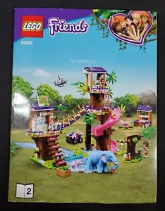 LEGO RITIRATO Friends Jungle Rescue Base 41424 solo libro ricambio 2 bella forma - Foto 1 di 5