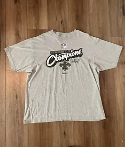 New Orleans Saints Superbowl XLIV Champions Vintage NFL Men’s T-Shirt Size XL - Picture 1 of 4